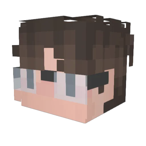 anuur Minecraft avatar head, 3D render
