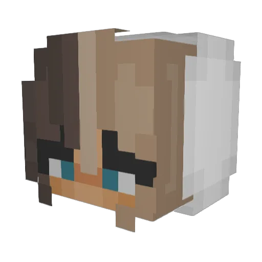 anw018 Minecraft avatar head, 3D render