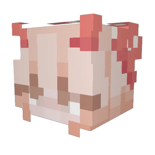 anxiousaud Minecraft avatar head, 3D render