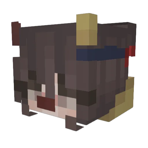 anxioussz Minecraft avatar head, 3D render
