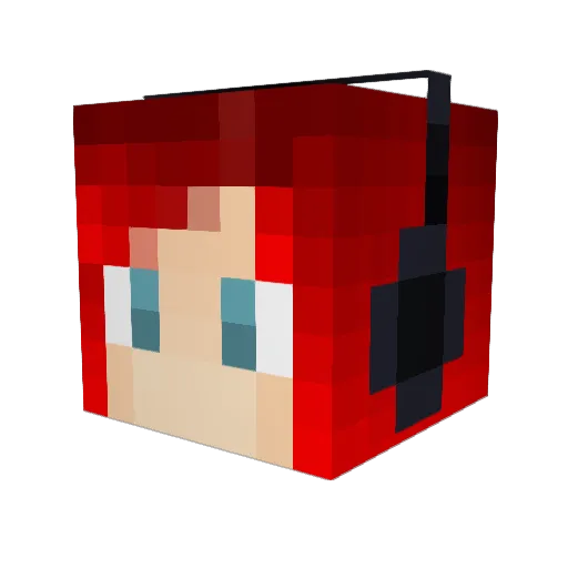 anxxdeath Minecraft avatar head, 3D render