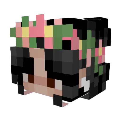anxxela Minecraft avatar head, 3D render