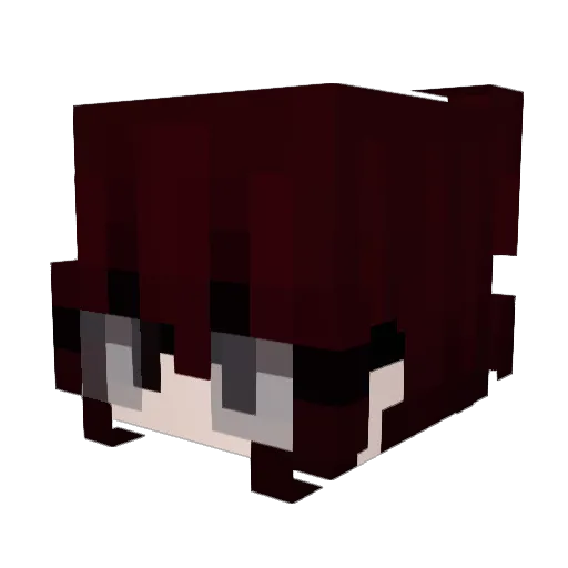 anxxis Minecraft avatar head, 3D render