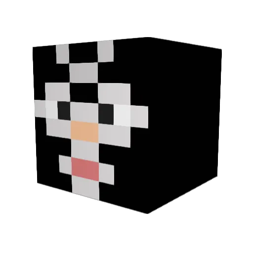 any19 Minecraft avatar head, 3D render