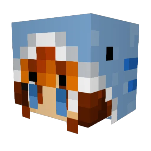 anya649 Minecraft avatar head, 3D render
