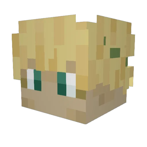 anyatayloragony Minecraft avatar head, 3D render