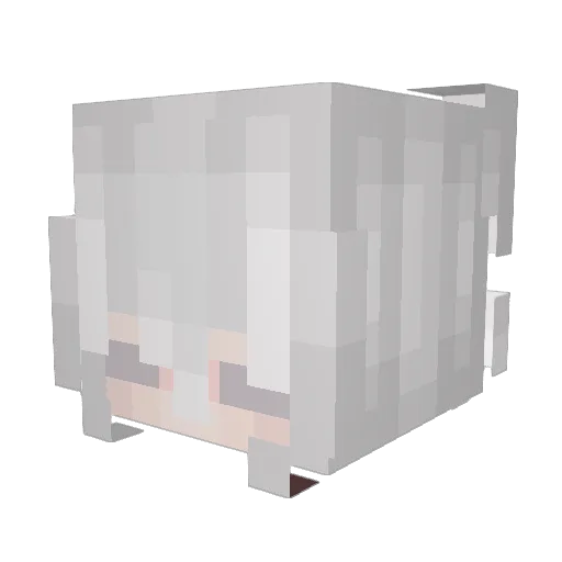 anyaztea Minecraft avatar head, 3D render