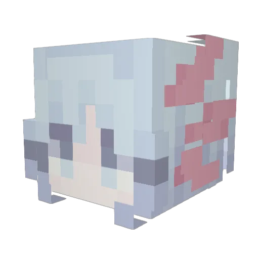 anybdycanfindluv Minecraft avatar head, 3D render