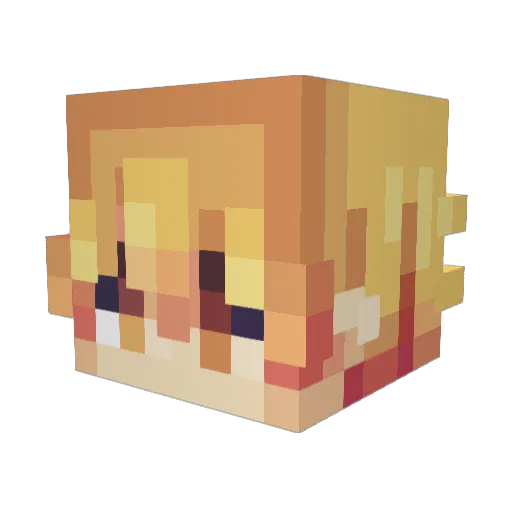 anybread Minecraft avatar head, 3D render