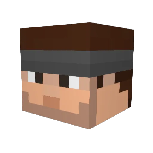 anycolouryoulike Minecraft avatar head, 3D render