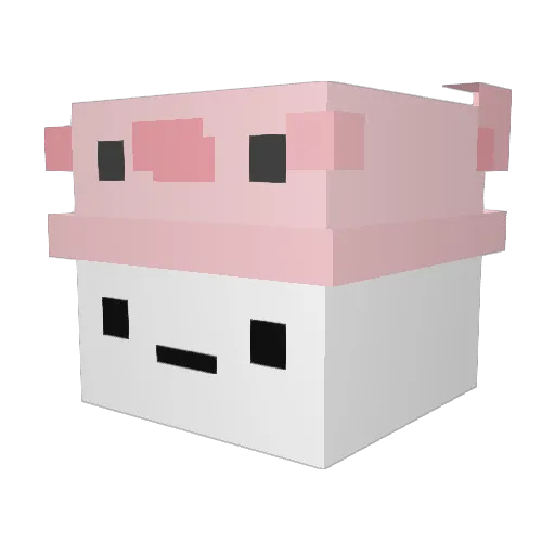 anye213 Minecraft avatar head, 3D render