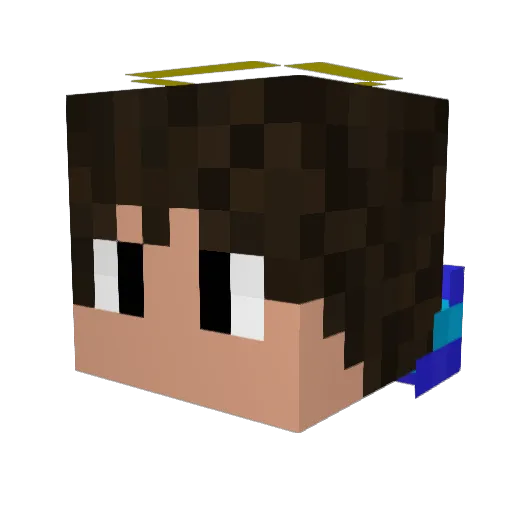 anyiusang Minecraft avatar head, 3D render