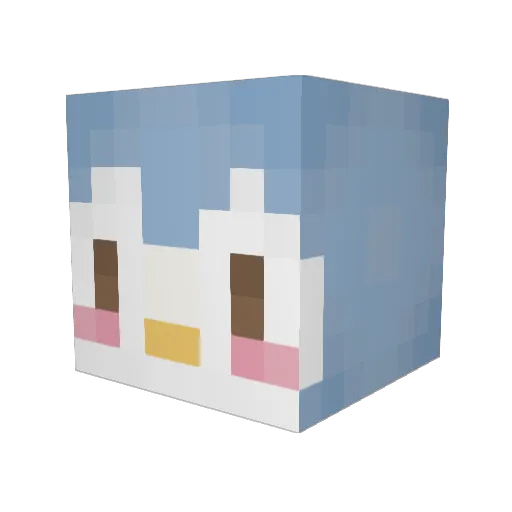 anymores Minecraft avatar head, 3D render
