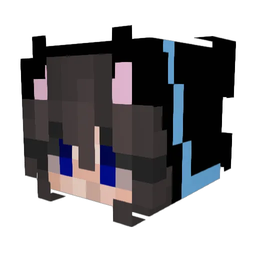 anysekk Minecraft avatar head, 3D render