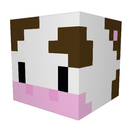 anyuloh Minecraft avatar head, 3D render