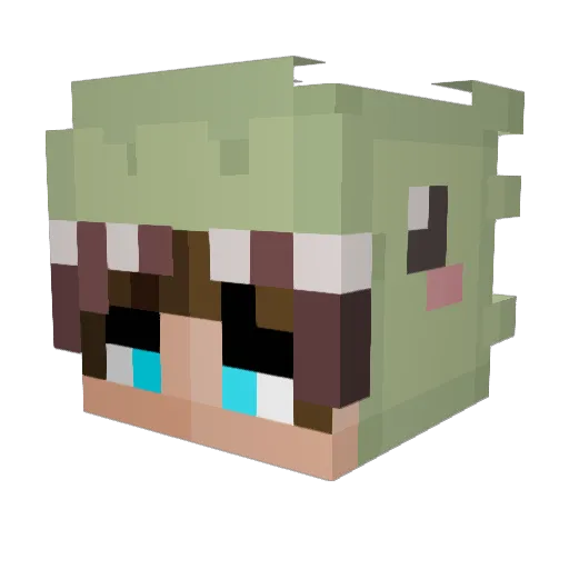 anyway Minecraft avatar head, 3D render