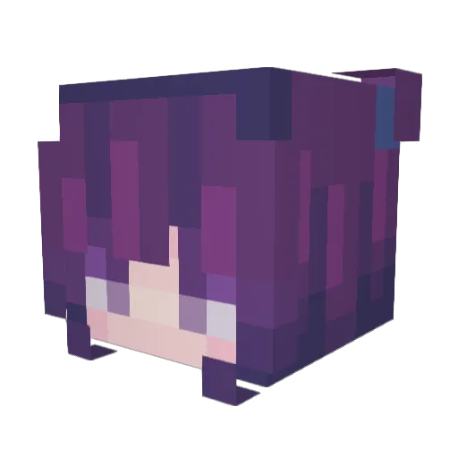 anzume Minecraft avatar head, 3D render