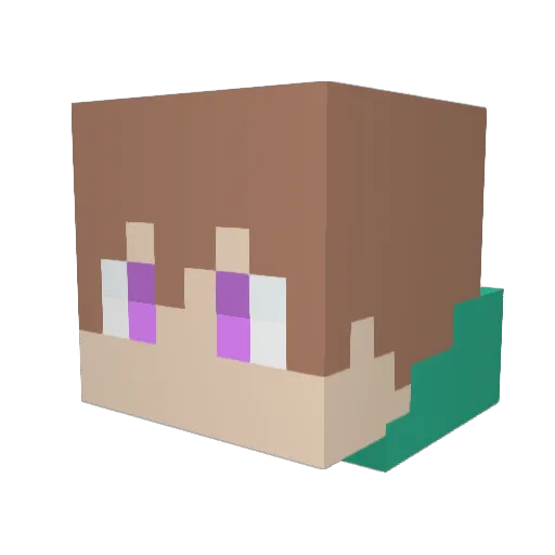 ao1113 Minecraft avatar head, 3D render