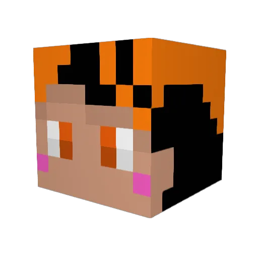 ao601 Minecraft avatar head, 3D render