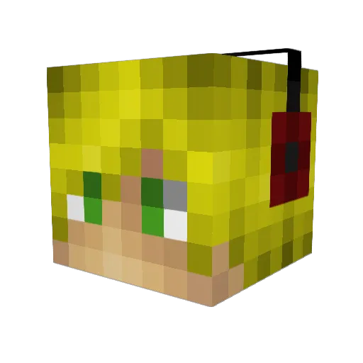 aoF0703 Minecraft avatar head, 3D render