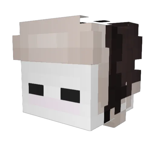 aoLunari Minecraft avatar head, 3D render