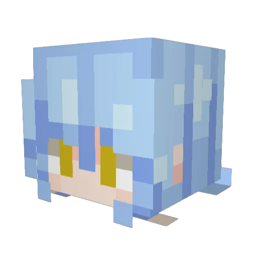 aoSKY Minecraft avatar head, 3D render