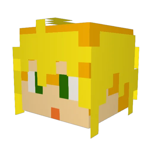 ao_li Minecraft avatar head, 3D render