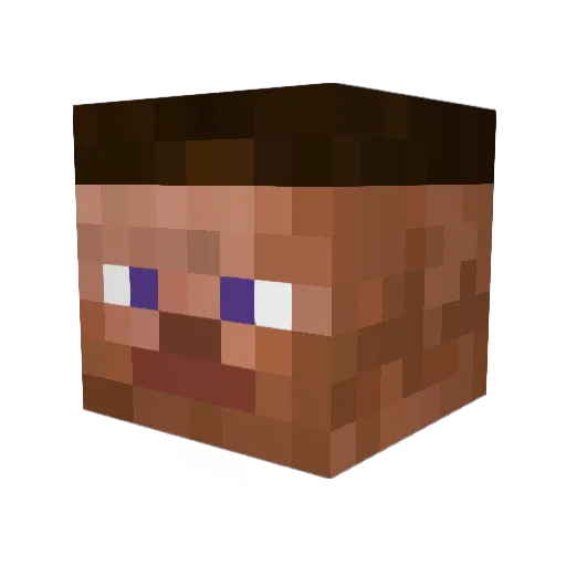 aoa0m Minecraft avatar head, 3D render