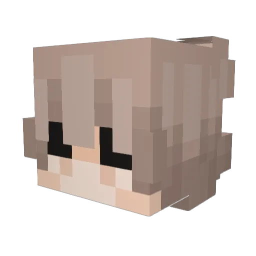 aoakhu Minecraft avatar head, 3D render