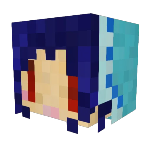 aobajuram Minecraft avatar head, 3D render
