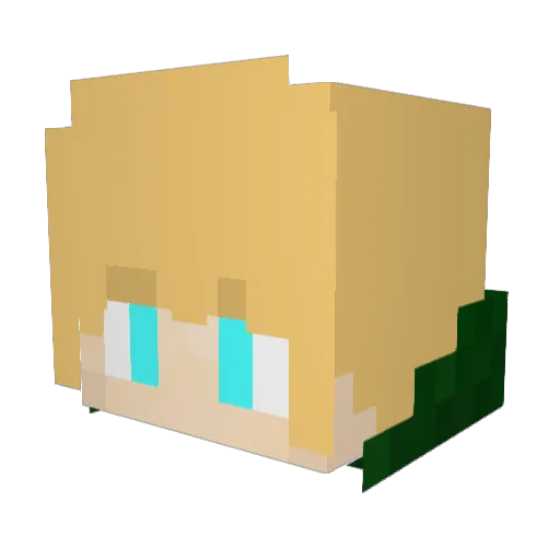aodayo1 Minecraft avatar head, 3D render