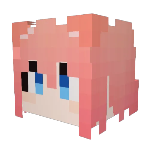 aoe0nagi Minecraft avatar head, 3D render