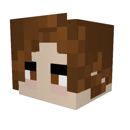 aoede__ Minecraft avatar head, 3D render