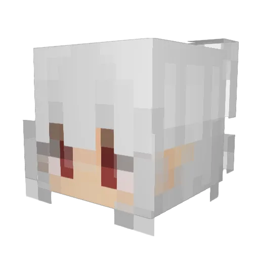 aoera Minecraft avatar head, 3D render