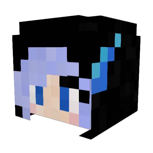 aoi_bot Minecraft avatar head, 3D render