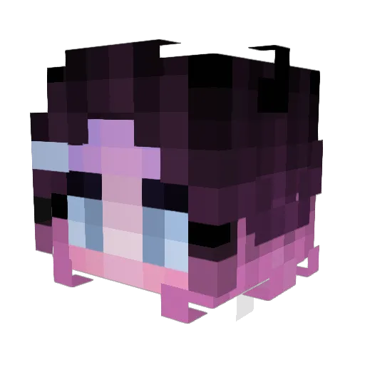 aoichiramune Minecraft avatar head, 3D render