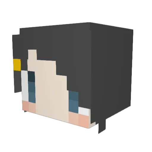 aoihon Minecraft avatar head, 3D render