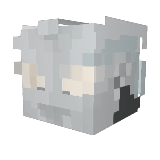 aoikaoru Minecraft avatar head, 3D render