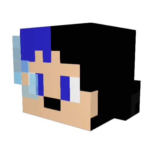 aoiouji Minecraft avatar head, 3D render