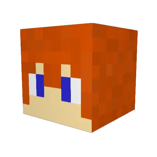 aokocha Minecraft avatar head, 3D render
