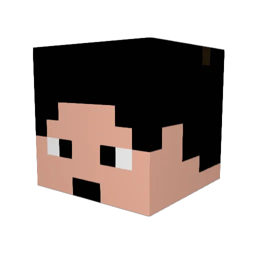 aokunn Minecraft avatar head, 3D render