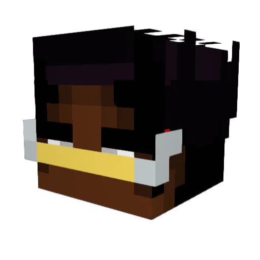 aolkin Minecraft avatar head, 3D render
