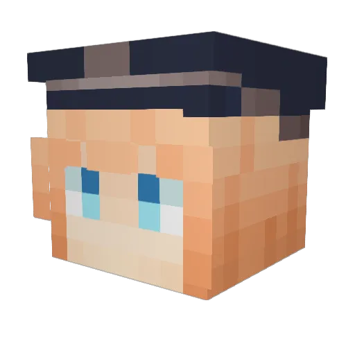 aomoringo Minecraft avatar head, 3D render