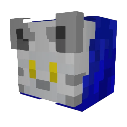 aoneko_6 Minecraft avatar head, 3D render