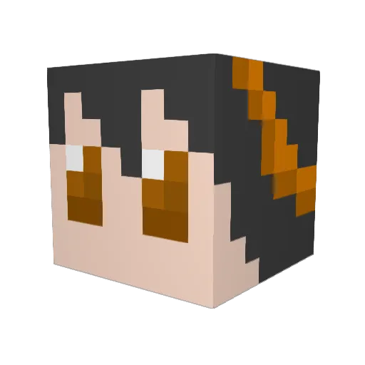 aoosds Minecraft avatar head, 3D render