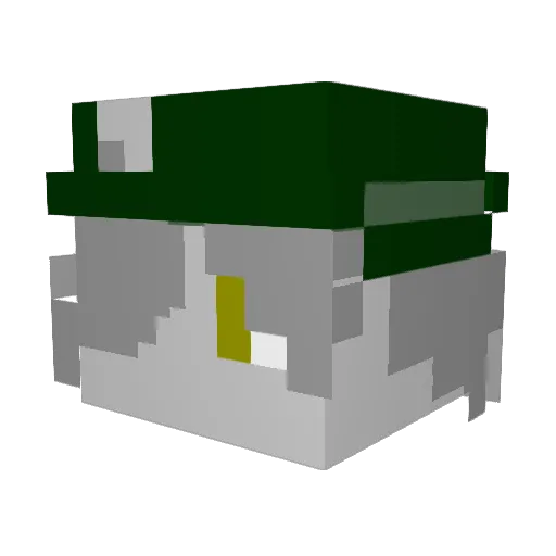 aoriaori Minecraft avatar head, 3D render