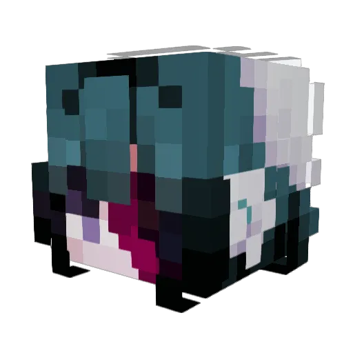 aorru Minecraft avatar head, 3D render