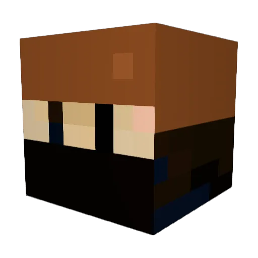 aosdo Minecraft avatar head, 3D render
