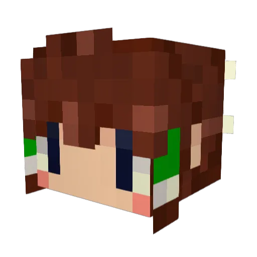aotan_game Minecraft avatar head, 3D render