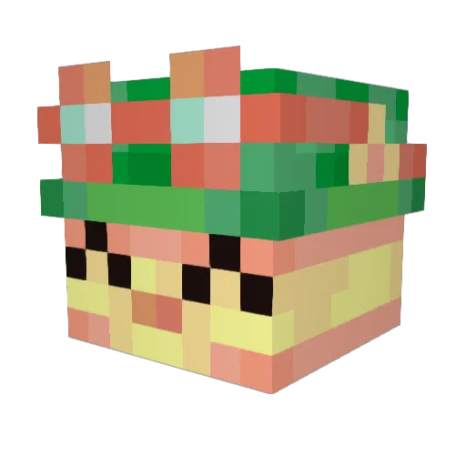 aotayan Minecraft avatar head, 3D render